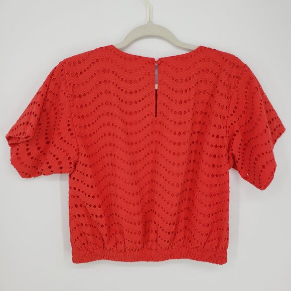 Ann Taylor Eyelet Crop Top - Picture 2 of 9